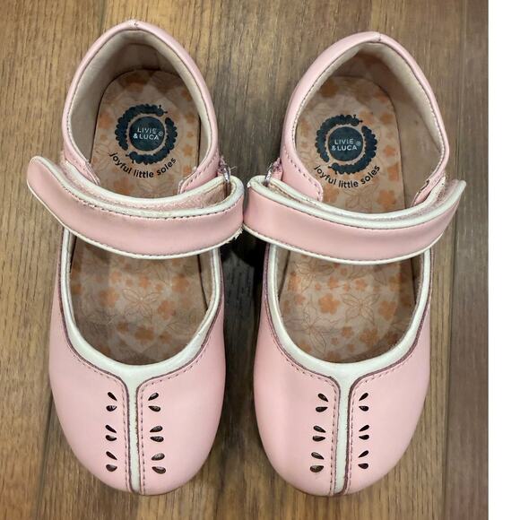 Livie & Luca Girl's Sage Hook and Loop Mary Jane Shoe Light Pink size 11 - Picture 2 of 6